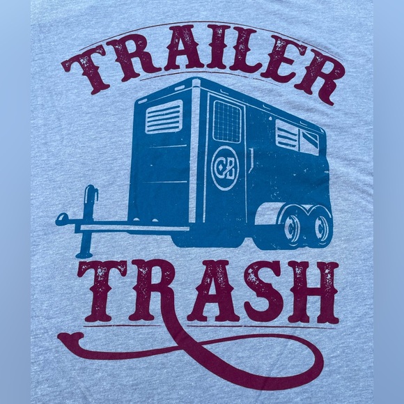 Bella + Canvas Tops - T-Shirt. Gray With A Trailer Trash Print. Short Sleeve. NWOT